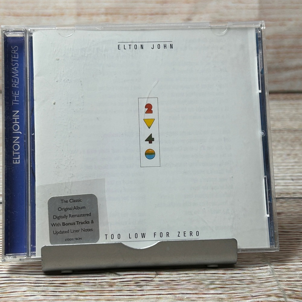 Elton John Too Low for Zero CD 1998 Remastered Bonus Tracks